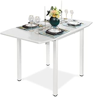 JEFFORDOUTLET Dining Table,Drop Leaf Rectangle Extendable Kitchen Tables 4 to 6 Seat Space Saving Dining Table