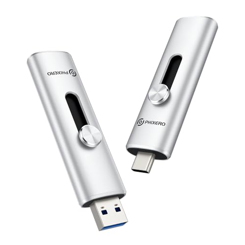PHIXERO SSD externo 1TB, discos duros externos de 1 TB hasta 1100 MB/s, USB C portátil SSD para iPhone 16/portátil/Mac