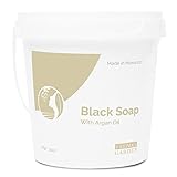 Black Soap (Beldi Soap) with Argan Oil by Fatima's Garden - 100 % natural Moroccan Black Soap, Body...