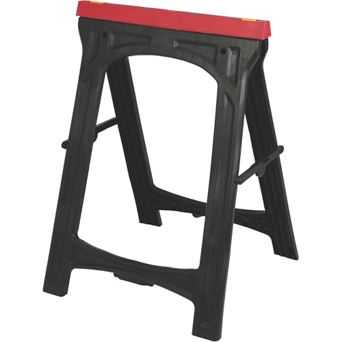 Ironton Plastic Foldable Sawhorses, 1 Pair - 700-Lb. Total Capacity