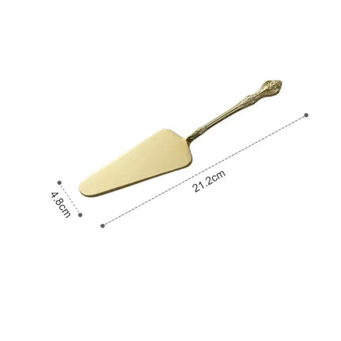 TAMTAK Gold Retro Cake Shovel Knife Sliver Pie Pizza Chees Server Cutter Cake Divider Spatula Restaurant Sliverware Baking