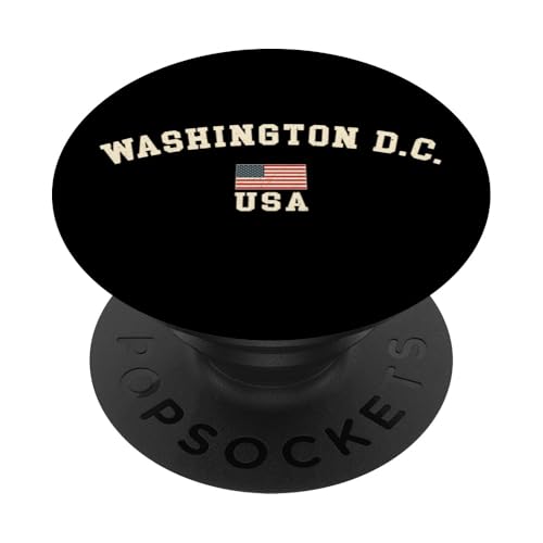 Vintage Washington DC USA American Flag Souvenir Retro PopSockets Adhesive PopGrip