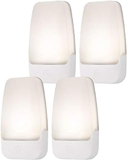 GE, White, Automatic LED Night Light, 4 Pack, Plug-in, Dusk-to-Dawn Sensor, Soft Glow
