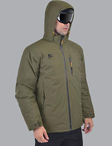 image for HARD LAND Men's Ski Jacket Down Insulated Waterproof Winter Jacket Win