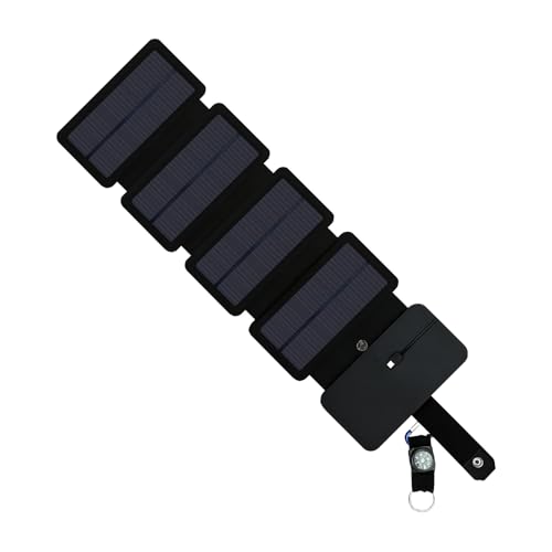 Solar Charger, Portable Waterproof USB Charging Device with Folding Panels Smartphones Electronics, Outdoor Travel Charger Home, Car, RV, Hiking, Camping, and Explorer Adventures