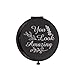 Ler Personalized Handheld Mirror,Personalized Mirror Compact,Affirmation Mirror for Girls,Purse Mirror Compact,Engraved Mirror for Wedding. (Black)