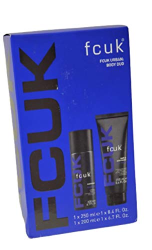 FCUK Urban Body Duo Men's Gift Set Hair & Body Wash x250ml Body Spray x200ml