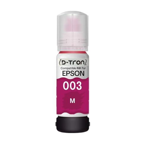 Image of 003 Refill Ink Bottle Compatible for Epson L3110, L3150, L3250, L3252, L3115, L3116, L3101, L3210, L3215, L3216, L3151, L3152, L3156, L5190 Printer, Cyan, 70ml, Dye Ink (Magenta)