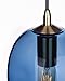 CASAMOTION Blue Pendant Lighting Over The Sink Light Fixtures Bar Counter Kitchen Island Modern Art Glass Ceiling Hanging Dining Room Table Gold KIt Organic Globe 8 Inch Height