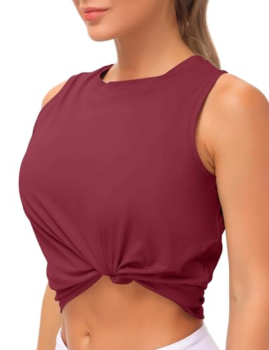 Image of THE GYM PEOPLE Women's Workout Tops in Ice Silk Quick Dry Sleeveless