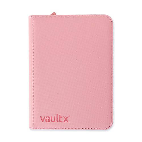 Image of Vault X 9 Pocket Zip Binder, 360 Cards, Exo-Tec Material, 20 Side-Loading Pages (Pink)