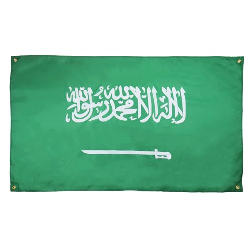 AZ FLAG Drapeau Arabie Saoudite 150x90 cm avec 4 oeillets, Pavillon Saoudien pour balcon ou mur