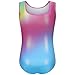Valcatch Leotards for Girls Gymnastics Athletic Unitard Biketard Clothes Kids Tumbling Dance Outfit Shiny Dance Wear 5-14Y