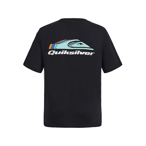 Image of Quiksilver Boys' Short Sleeve Logo Graphic T-Shirt, Soft & Comfortable, Regular Fit