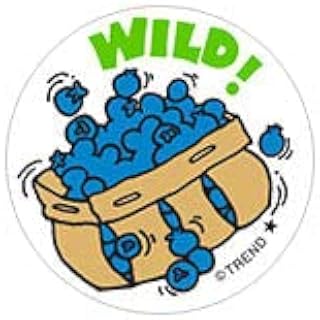 Wild!/Blueberry Scent Retro Stinky Stickers by Trend; 24 Seals/Pack - Authentic 1980s Designs!