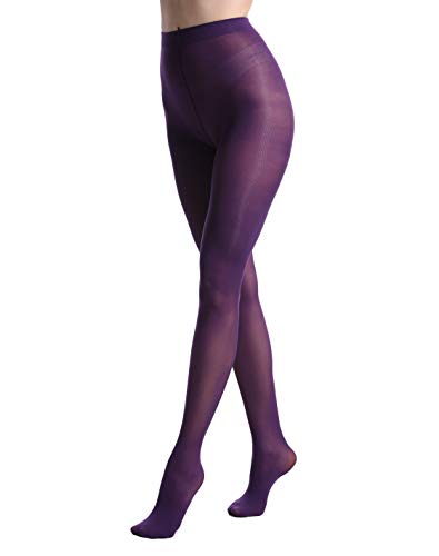 80 Denier Microfibre Tights for Women Soft Semi Opaque Solid Color High Waist Footed Pantyhose2