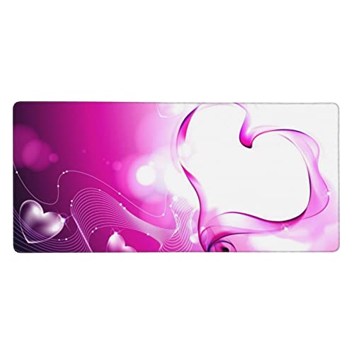 Tapis de souris de jeu étendu rose imperméable grand format pour PC