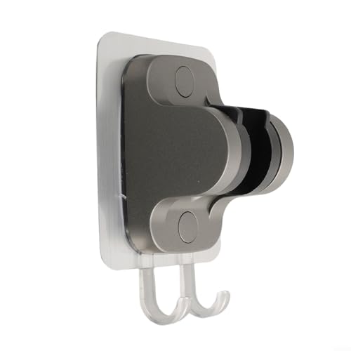 Soporte de cabezal de ducha con características ajustables, complemento perfecto para cualquier configuración de baño (gris)