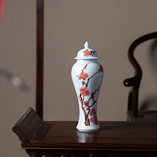 Vase en céramique blanche grand format style pot à gingembre - 4