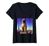 Photo Gallery donna camicia carlino torre eiffel francia parigi regalo uomini donne ragazze cane maglietta con collo a v Photo Gallery donna camicia carlino torre eiffel francia parigi regalo uomini donne ragazze cane maglietta con collo a v