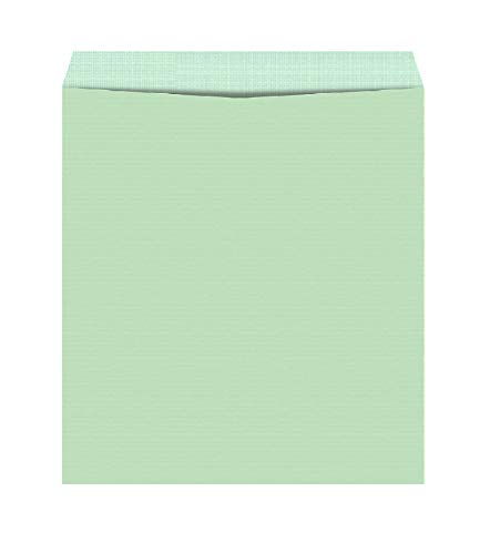 Image of Cubic 12x10 Clothline Envelope (Green) - Pack of 50 | Durable & Eco-Friendly Document Holder for Office, School, Courier & Mailing