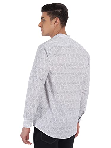 Image of Majestic Man Men's Cotton Regular Fit Short Printed Designer Kurta