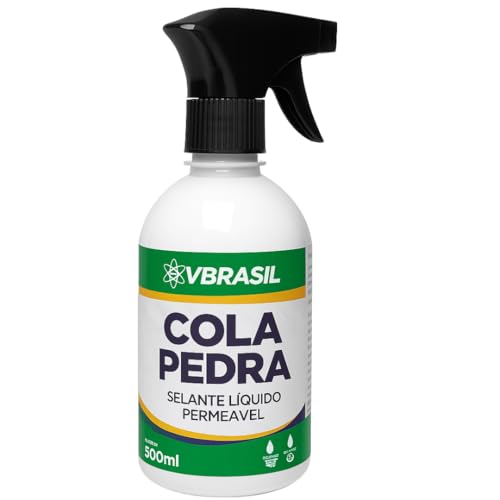 Cola Pedra 500ml com Pulverizador Selante Hidrofugante Transparente para Pedras Decorativas com Nanotecnologia