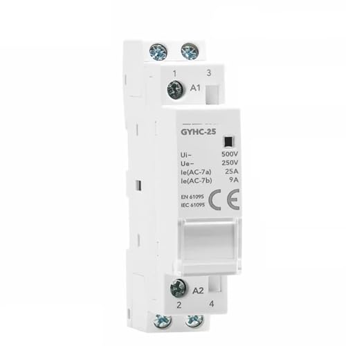 Contactor de riel DIN 2P 25A 2NO 110VAC interruptor modular para cuadro eléctrico