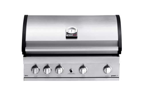 Grandhall Gasgrill Elite G4 Einbau Grill Gas Garten Gartenkamin Kamin Abdeckhaube-G4Einbau Mit Abdeckhaube