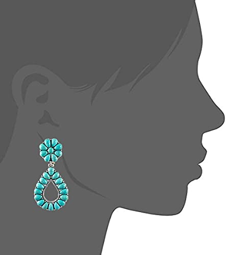 Turquoise Bohemian Small Delicate Metal Fashion Earring Teardrop Earrings Jewelry Gifts for Women2