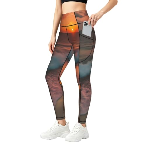 Pantalones de yoga para fitness y running con bolsillos prácticos y tejido opaco