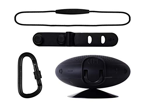 Boompods Aquablaster Alexa Enabled BT Speaker, draagbare waterdichte bluetooth-luidspreker met kabrabiner, zwart - Afbeelding 6