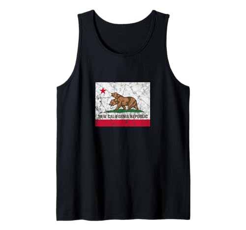 Nueva República de California NCR Flag State Distressed Camiseta sin Mangas