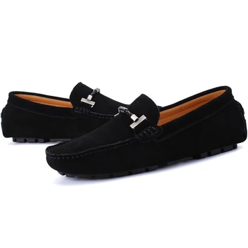 Men's Suede Leather Dress Loafers Slip On Casual Shoes Lightweight Soft Penny Loafers Driving Shoes Classic Moccasins4