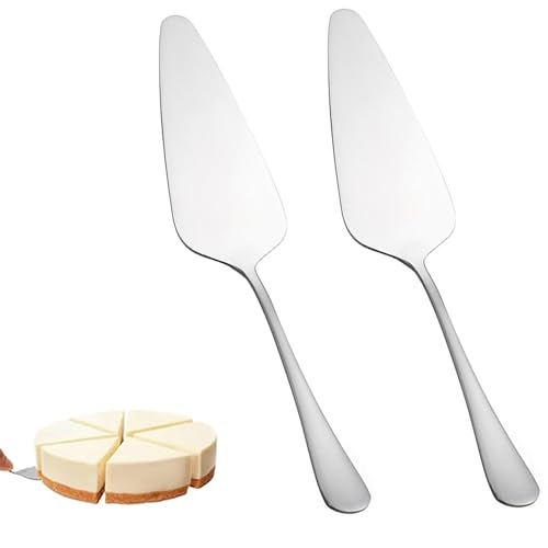 2 Stück Tortenheber Kuchenheber Edelstahl Tortenschaufel,Kuchenschaufel Edelstahl Poliert,Vielseitiger Tortenheber Set,Kuchenschaufel für Geburtstagstorte,Pizza,Dessert zum Partys Restaurants Küchen