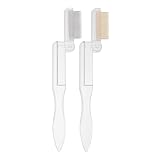 TOYANDONA 2 Stück Wimpernkamm und Augenbrauenbürste aus Robustempc Material Tragbar für Make Up und Tägliche Pflege bei Damen und