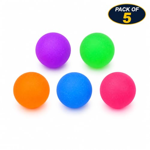 Image of VTL Radium Bouncy Balls for Kids | Glow in The Dark High Bounce Rubber Balls | Neon Multicolor Small Bouncing Balls for Indoor & Outdoor Play | Return Gift Toys | Pack of 5