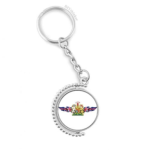 Porte-clé drapeau Royaume-Uni rotatif en métal multicolore par DIYthinker