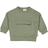 Müsli by Green Cotton Baby - Jungen Pocket Sweatshirt Pullover Sweater, Poetry Green, 68 EU