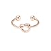 WeiVan Love Knot Ring Rose Gold Plated Copper Cuff Ring Bridesmaid Friendship Promise Ring