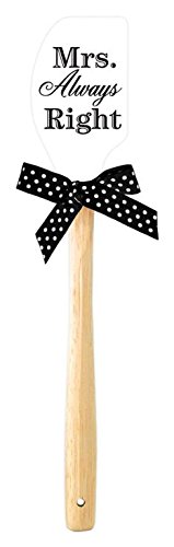 Brownlow Gifts Mr. and Mrs. Right Silicone Spatula, White