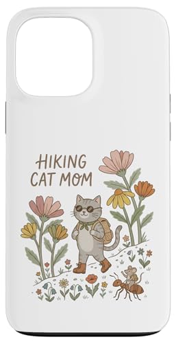 Hiking Cat Mom Cute Floral Adventure �X�}�z�P�[�X iPhone 13 Pro Max �p