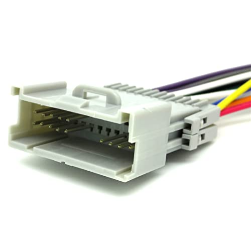 AMSAMOTION Aftermarket Stereo Radio Wiring Harness Connector Adapter for GM Chevy Silverado GMC 2002-2008 Model