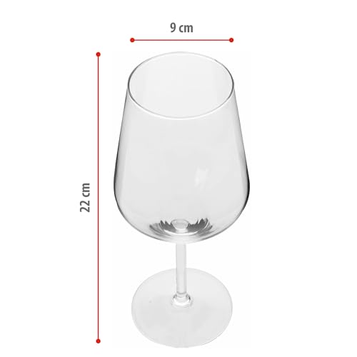 Foto von alpina Weingläser Rotwein - Weingläser Set 6 Teilig - Weinglas 53cl - Spülmaschinenfeste Rotweingläser - Wein Geschenk für Rotwein - Glas, Weiß