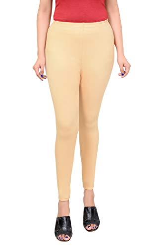 Image of High Waist Solid Woman Legging for Casual & Formal Wear Cotton Lycra Ankle Length Leggings