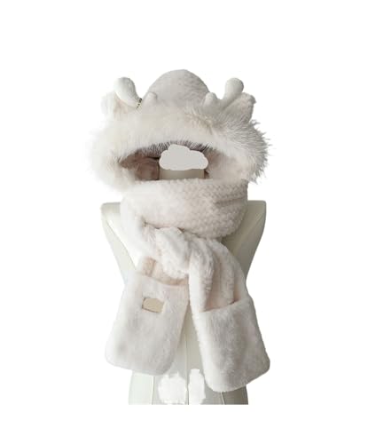 Ensemble bonnet écharpe gants femme pour le ski et vélo en hiver