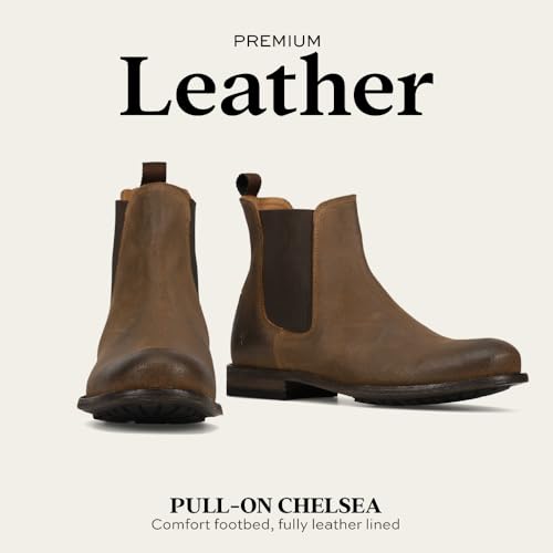 Image of Frye Tyler Chelsea Boots for Men Designed with Flexible Blake Construction and Elasticated Side Panels, Comfort Footbed and Full Leather Lining - 6 inch Shaft Height