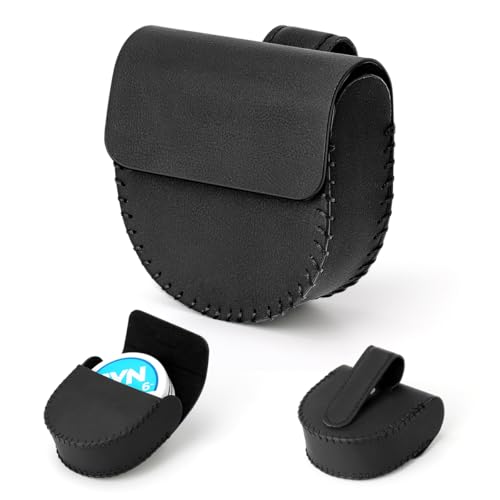 Aieve Dip Can Holster Clip Compatible with ZYN Container Leather Belt Pouch with Magnetic Closure for ZYN Metal Can Universal Pouch Holder for Belt Car Sun Visor Clip Accessory