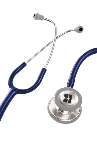 Image of Knya 6sense Stethoscope for Doctors & Residents | Tunable Diaphragm | Dual-Head Chest Piece for Adult & Pediatric Use | Lightweight Stainless Steel | Latex-Free Tubing | Soft-Seal Ear Tips | Premium Gift Box | for Medical Students (Navy Blue)