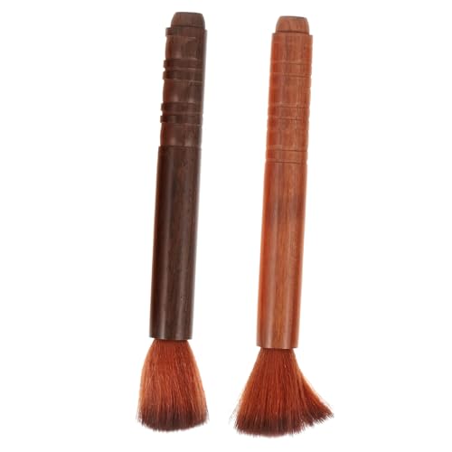 Gogogmee 2pcs Rosin Brush for Erhu and Violin Cleaning Wool Dust Removal Tools for String Instruments Care
